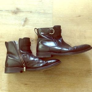 Salvatore Ferragamo black leather boots
